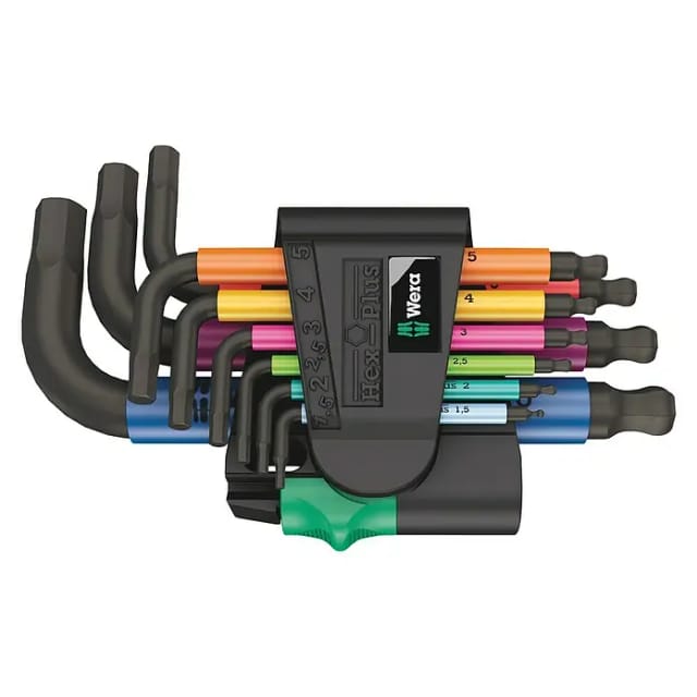950/9 Hex-Plus Multicolour 2 Winkelschlüsselsatz, 9-teilig, Schraubendreher