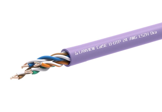 Lanview Cat5e U-utp Lszh Netzwerkkabel, Dca, Lila, 305m, 0,49mm Draht, Lvn122152