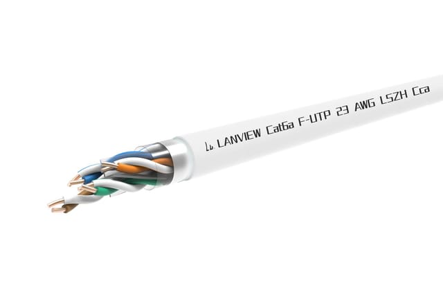 Lanview Cat6a F-utp Kabel 4x2xawg23 Lszh Weiß 305m, Brandklasse: Cca, Lvn122164