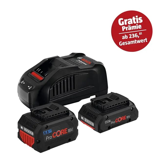 Starter-Set 18V, ProCORE 18V 4.0Ah + ProCORE 18V 5.5Ah + GAL 1880 CV Professional