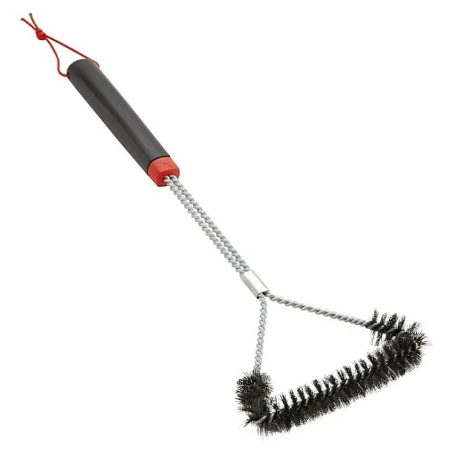 Dreiseitige Grillbürste 6278, mit Edelstahlborsten, 46cm, Grill-Reinigungsbürste