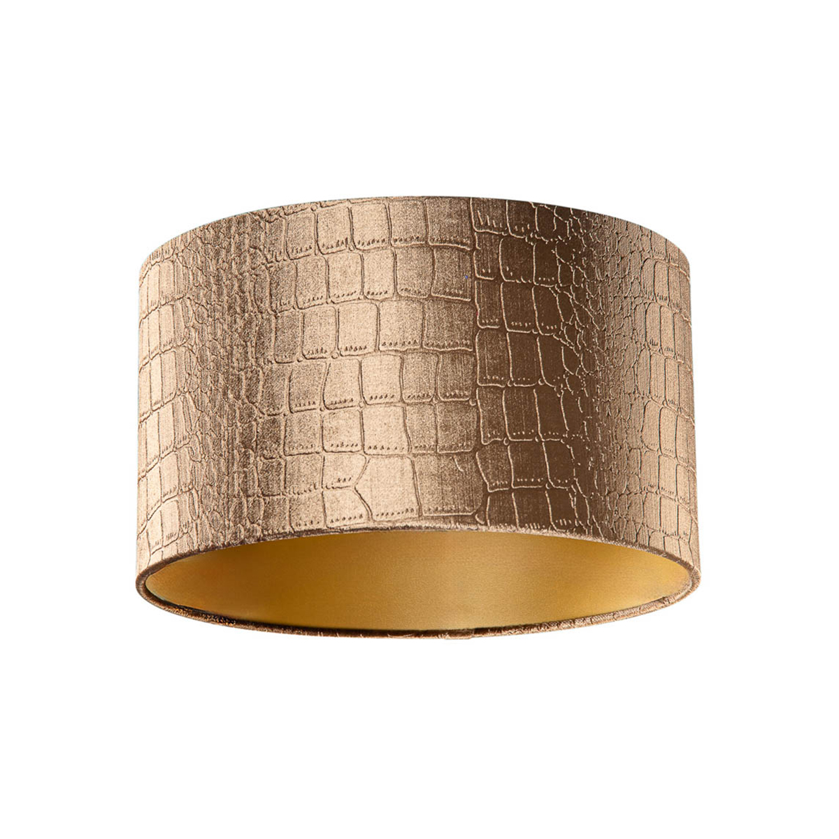 Samtlampenschirm Krokodil-design Mit Goldener Innenseite 35/35/20