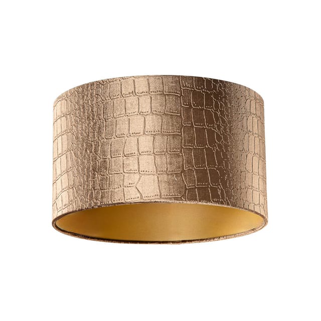 Samtlampenschirm Krokodil-design Mit Goldener Innenseite 35/35/20