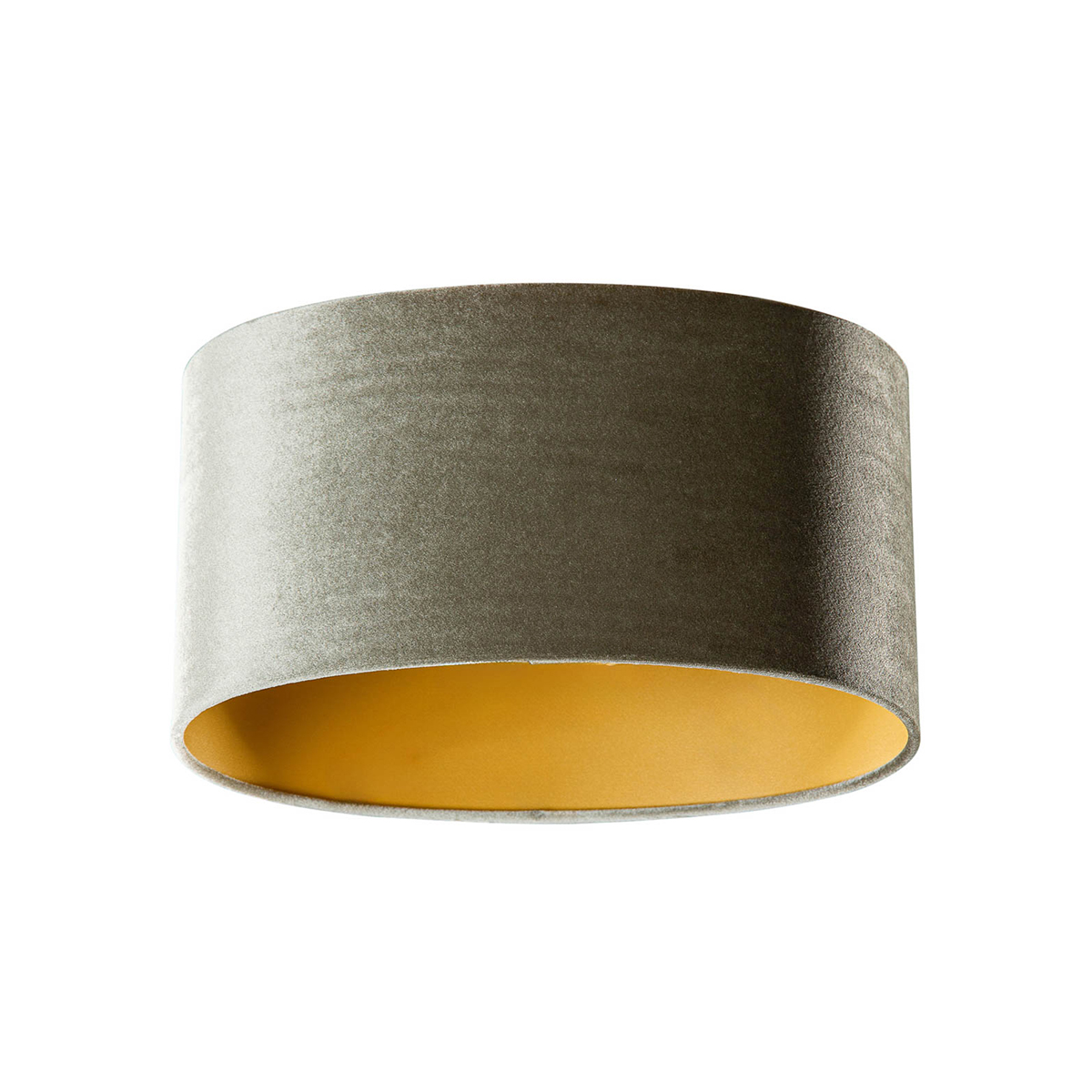 Samtlampenschirm Grün Mit Goldener Innenseite Oval 35/23/18