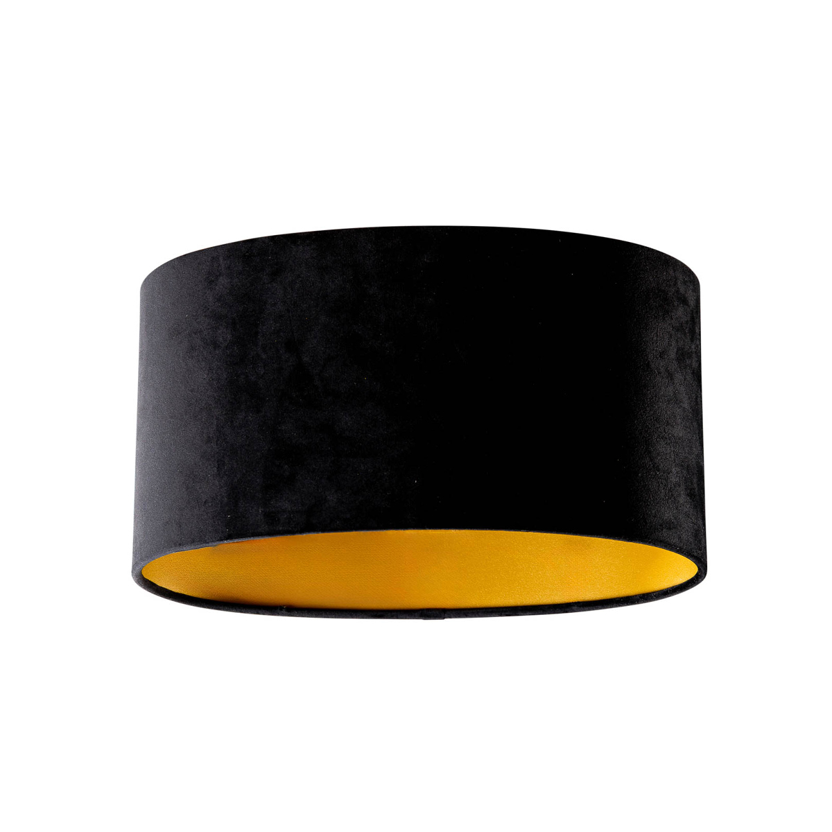 Samtlampenschirm Schwarz Oval 35/23/18