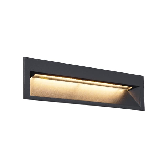Moderne Led-wandeinbauleuchte Schwarz 28cm Inkl. Led Ip65 - Mert