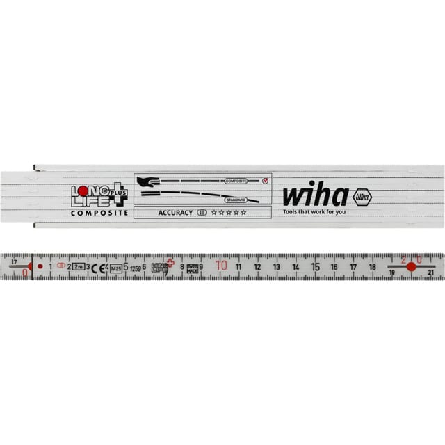 Gliedermaßstab Longlife Plus Composite, 2 Meter, Messlatte