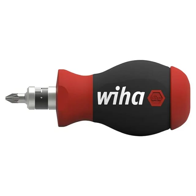 Schraubendreher Stubby 1/4", mit Bit Magazin