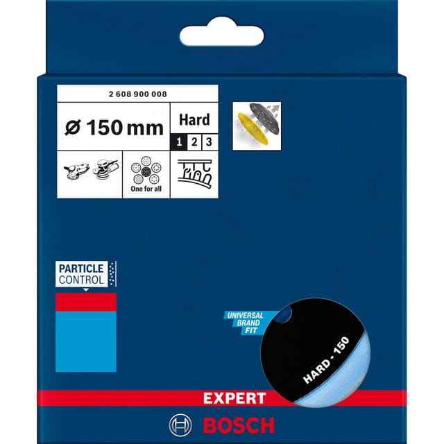 Expert Multiloch Universalstützteller, hart, Ø150mm, M8+5/16", Schleifteller