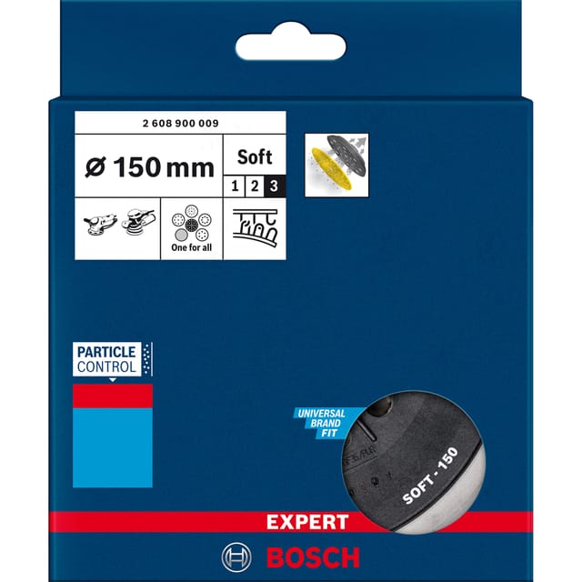 Expert Multiloch Stützteller, weich, Ø150mm, M8, Schleifteller