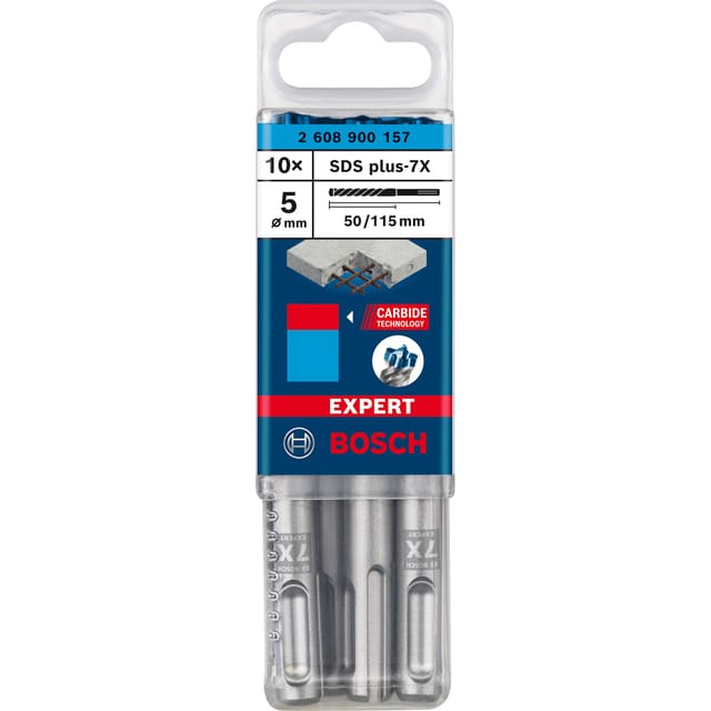 EXPERT Hammerbohrer SDS-plus-7X, Ø 5mm, 10 Stück
