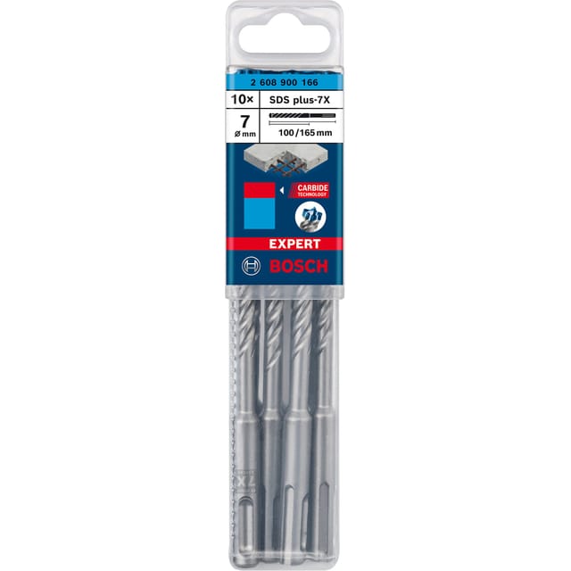 EXPERT Hammerbohrer SDS-plus-7X, Ø 7mm, 10 Stück