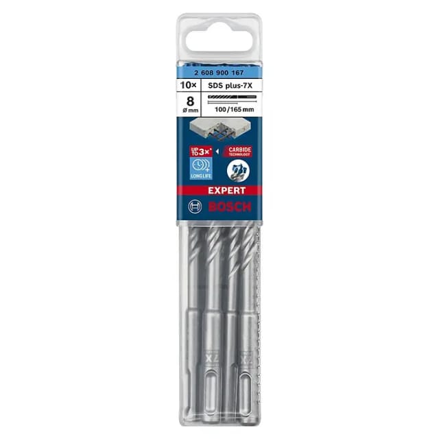 EXPERT Hammerbohrer SDS-plus-7X, Ø 8mm, 10 Stück