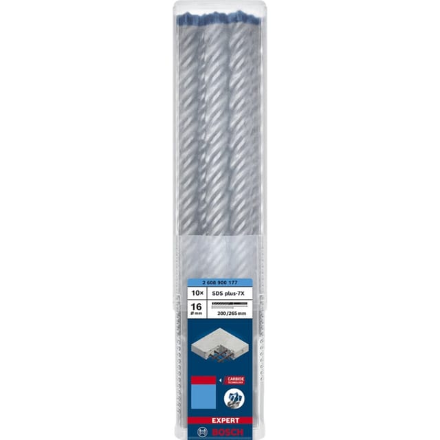 EXPERT Hammerbohrer SDS-plus-7X, Ø 16mm, 10 Stück