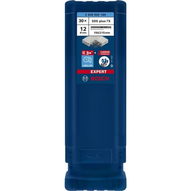 EXPERT Hammerbohrer SDS-plus-7X, Ø 12mm, 30 Stück