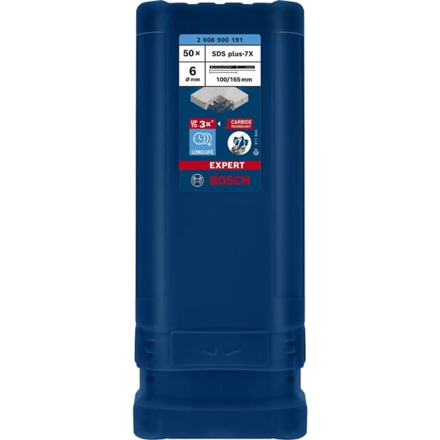 EXPERT Hammerbohrer SDS-plus-7X, Ø 6mm, 50 Stück