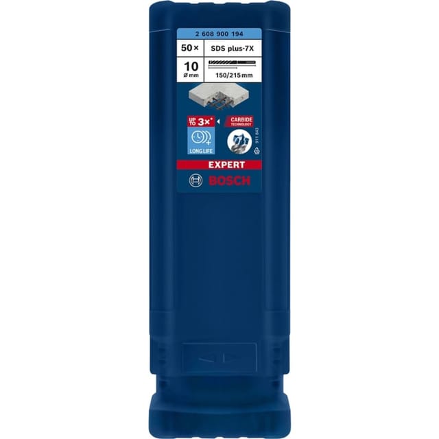 EXPERT Hammerbohrer SDS-plus-7X, Ø 10mm, 50 Stück