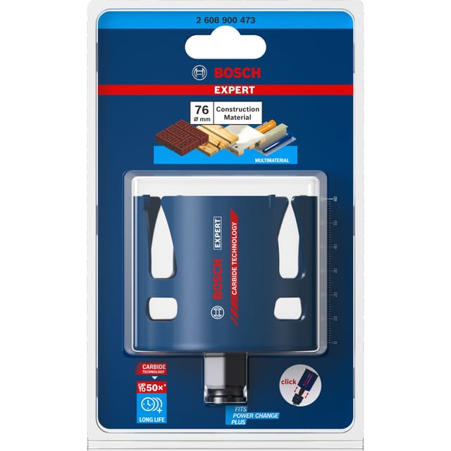 EXPERT Lochsäge Construction Material PC Plus, Ø 76mm