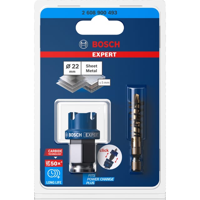 EXPERT Sheet Metal PC Plus Lochsäge, Ø 22mm