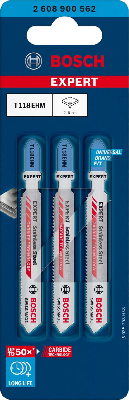 EXPERT Carbide Stichsägeblatt T 118 EHM ''Stainless Steel''