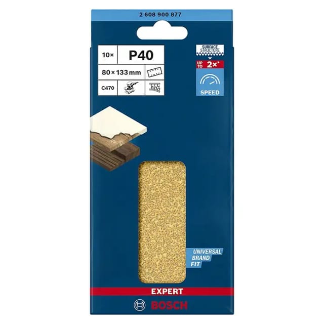 Expert C470 Schleifblatt, 80 x 133mm, K40