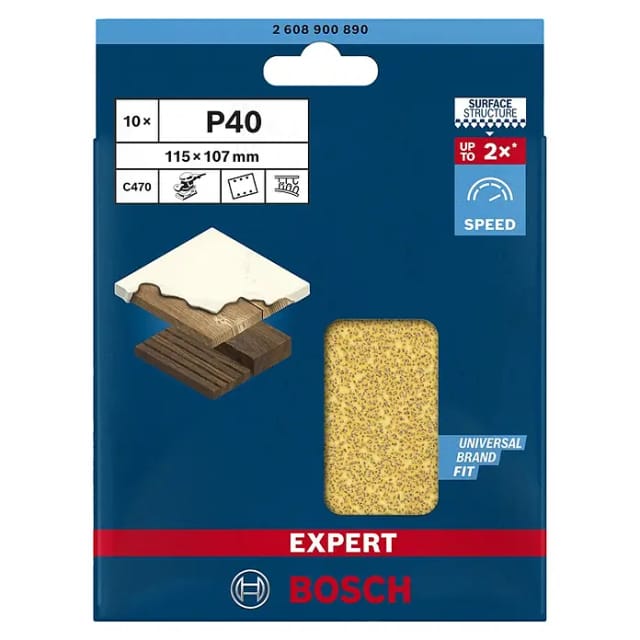 Expert C470 Schleifblatt, 115 x 107mm, K40