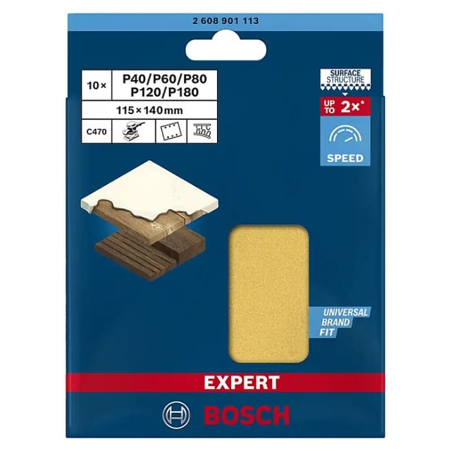 Expert C470 Schleifblatt-Set, 115 x 140mm