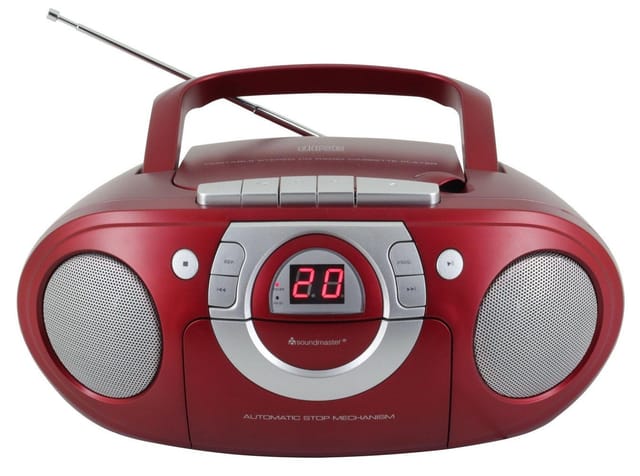 Soundmaster Radio-rekorder Mit Cd + 1 Kass. (scd5100ro) Soundmaster Sortiment Scd5100ro Rot