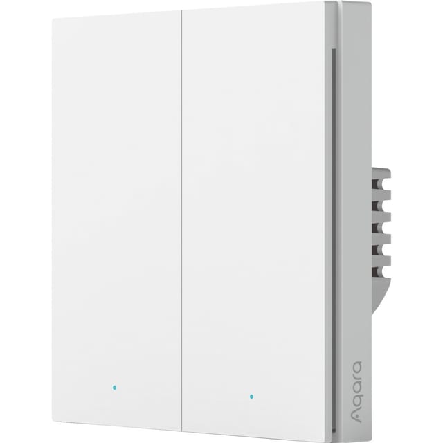 Smart Wall Switch H1 - zwei Wippen ohne Neutralleiter, Taster