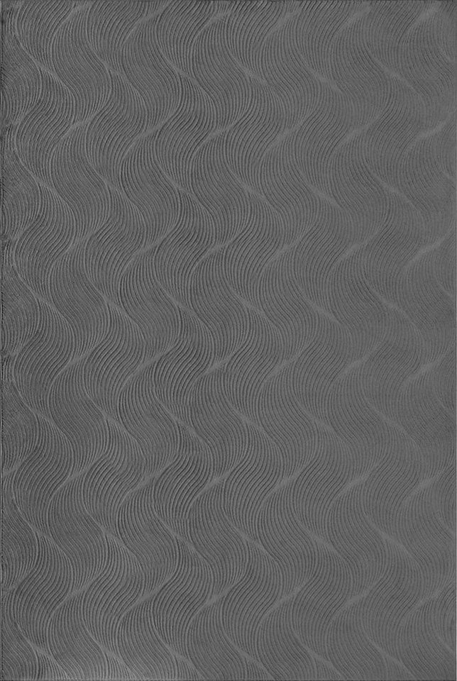 The Carpet - Rio Moderner Und Weicher Wohnzimmer Teppich Mit Anti-rutsch-rücken Und 3d-optik, Anthrazit, 160 X 220 Cm
