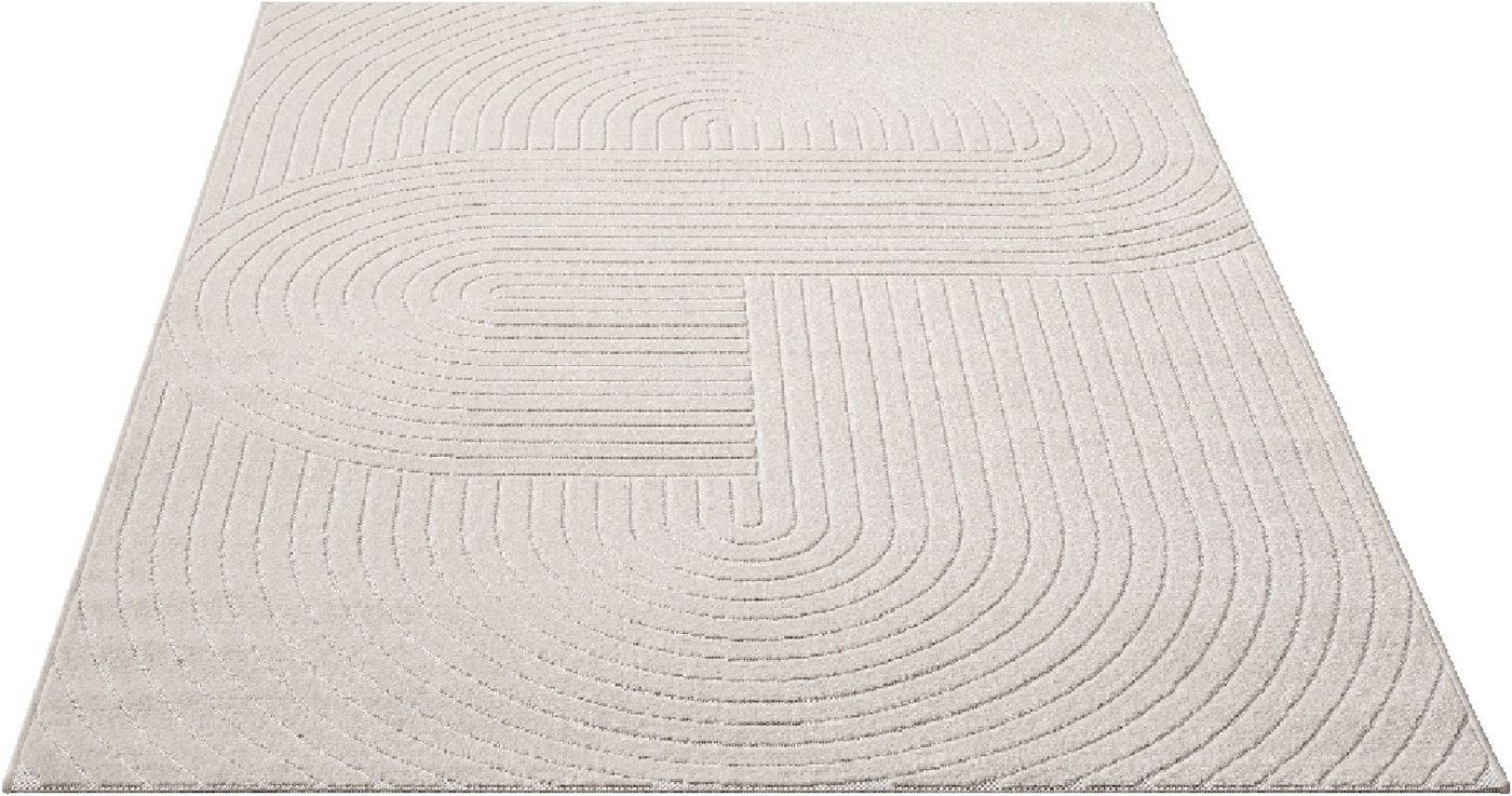 The Carpet - Santo Plus Moderner Teppich - Hochwertiger Wohnzimmer Schlafzimmer Teppich, Boho Design, Creme, 080 X 150 Cm