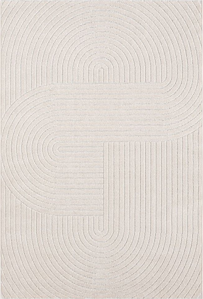 The Carpet - Santo Plus Moderner Teppich - Hochwertiger Wohnzimmer Schlafzimmer Teppich, Boho Design, Creme, 080 X 150 Cm Bild 2