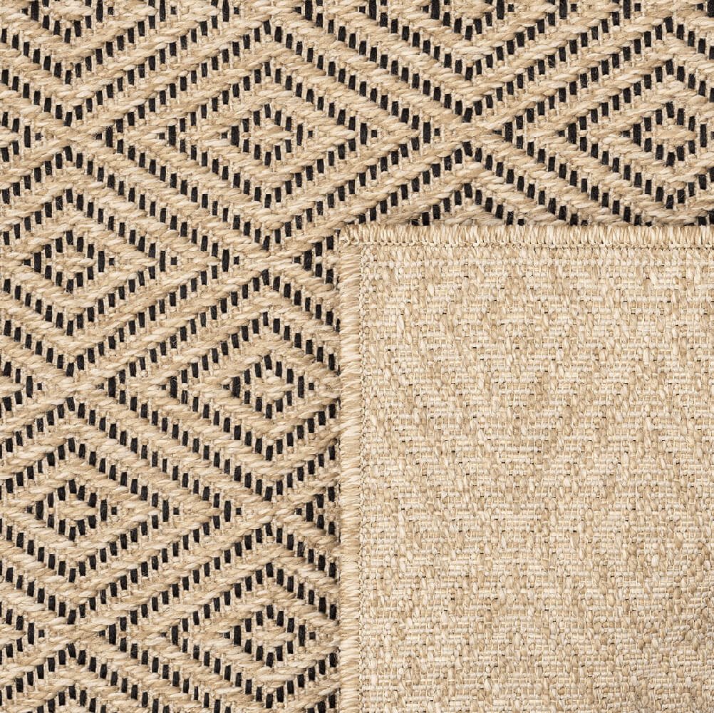 The Carpet Kansas In- Und Outdoor Teppich Im Natürlichen Jute-look, Wetterfest, Geeignet Für Terrasse, Natur, 240 X 340 Cm
