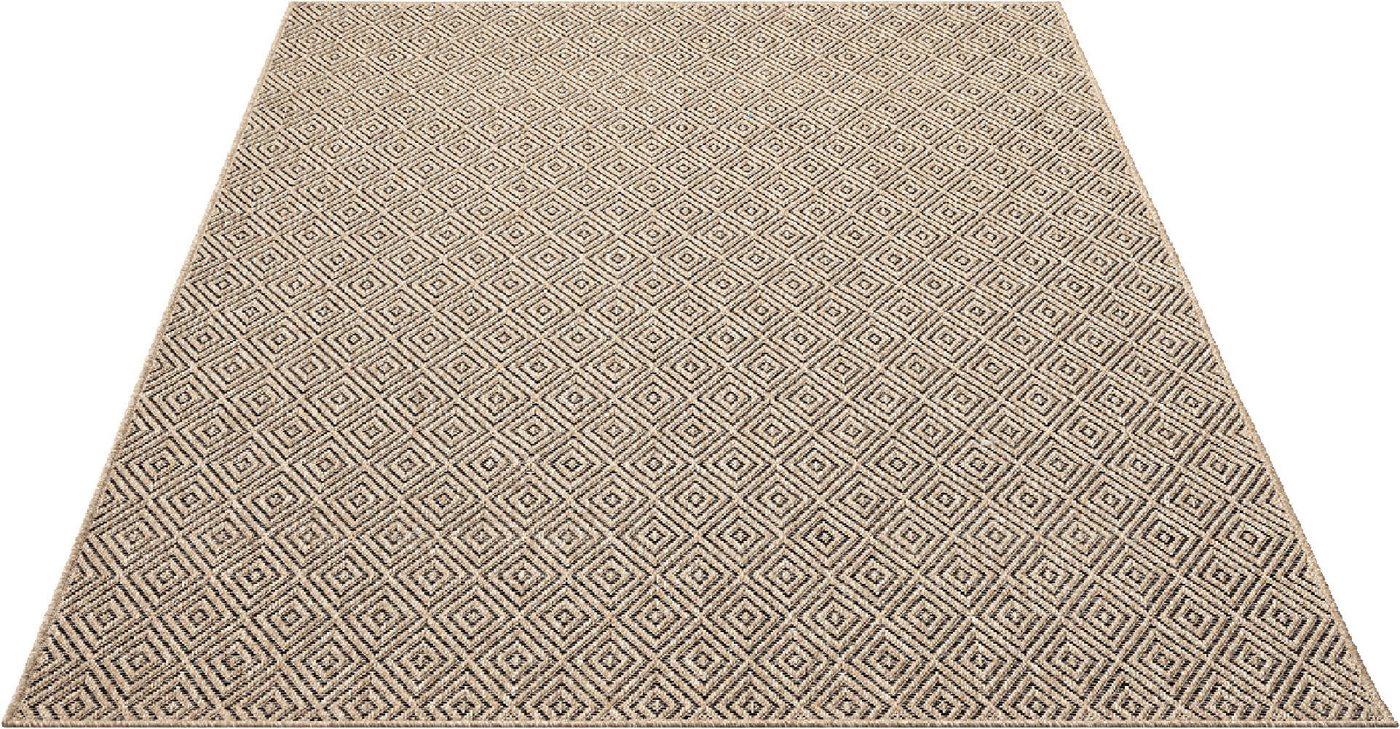 The Carpet Kansas In- Und Outdoor Teppich Im Natürlichen Jute-look, Wetterfest, Geeignet Für Terrasse, Natur, 240 X 340 Cm Bild 3