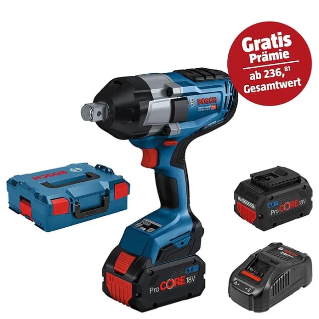 PRO Akku-Schlagschrauber BITURBO GDS 18V-1050 H Professional, 18Volt