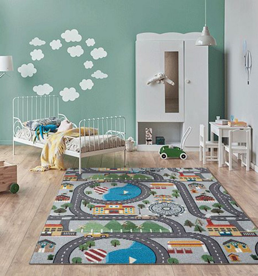 The Carpet - Happy Life Kinderzimmer, Kinderteppich, Spielteppich, Waschbar, Grün, 100 X 200 Cm Bild 4
