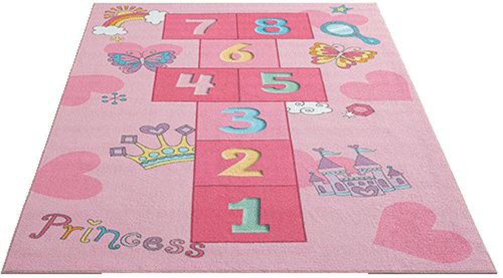 The Carpet - Happy Life Kinderzimmer, Kinderteppich, Spielteppich, Waschbar, Rosa, 080 X 150 Cm Bild 2