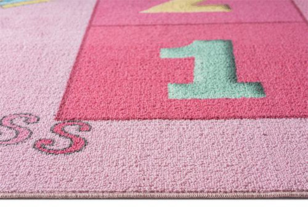The Carpet - Happy Life Kinderzimmer, Kinderteppich, Spielteppich, Waschbar, Rosa, 080 X 150 Cm Bild 5