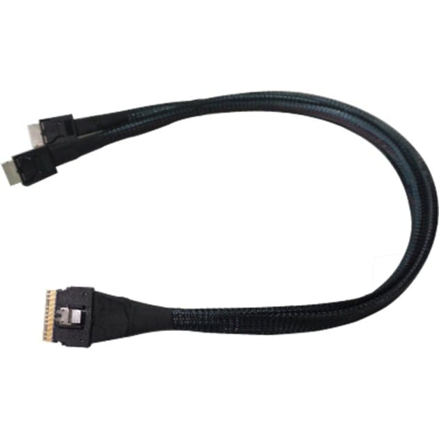 SFF-8654 > 2x SFF-8611 NVMe-Kabel 8654-8611-205