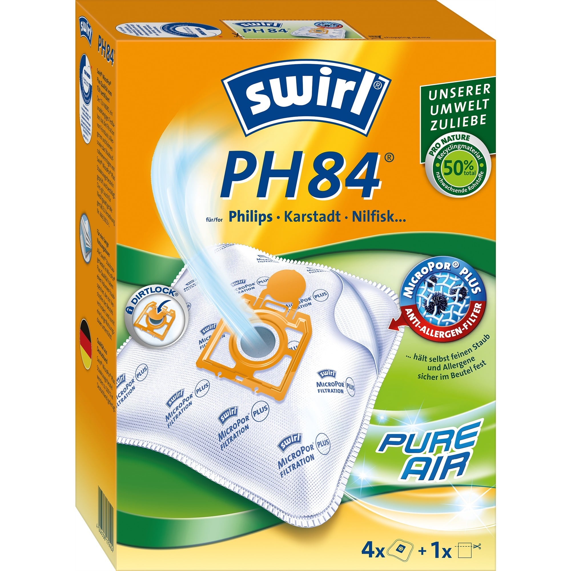 Staubsaugerbeutel PH84 AirSpace MicroPor Plus Green