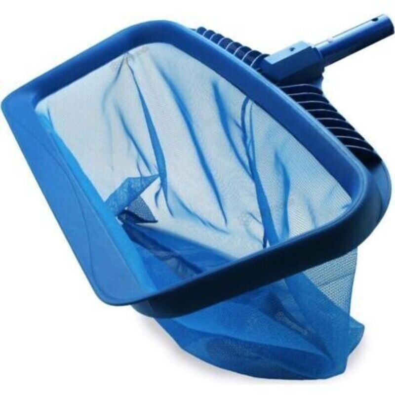 Épuisette De Piscine, Outil De Nettoyage Robuste Pour Râteau À Feuilles, Sac De Récupération En Filet À Mailles Fines Bleu
