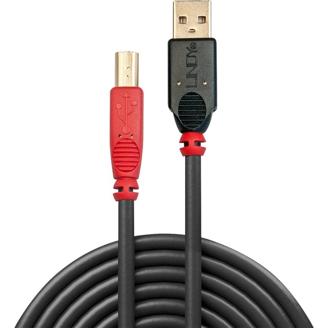 USB 2.0 Aktivkabel, USB-A Stecker > USB-B Stecker