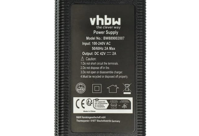 Vhbw Ladegerät Kompatibel Mit Prophete Modell 2016 52406-0111) Fahrradakkus E-bike - Für 36 V Li-ion Akkus, Mit Xlr Anschluss 84 W