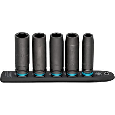 SmartRail 1/2" Schlag-, Maschinenschrauber-Einsatz-Satz Sechskant, 5-teilig, Steckschlüssel