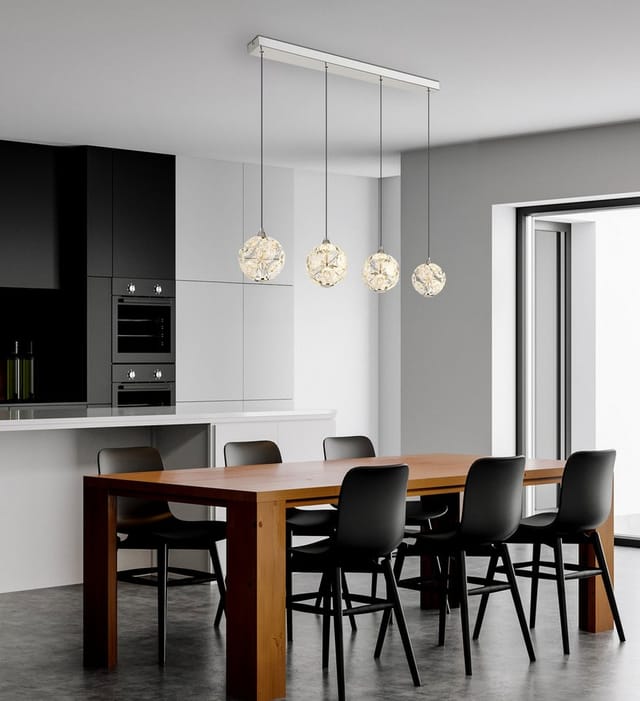 Globo Lighting - Pendellampe Esstischleuchte Hängeleuchte Led Höhenverstellbar K9 Kristalle