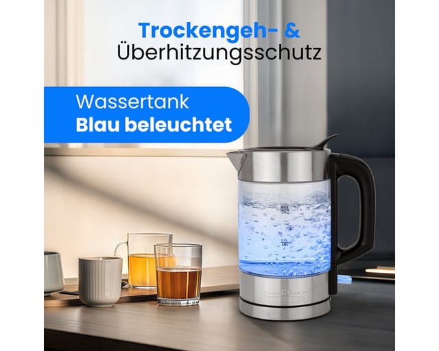 Glas-Wasserkocher PC-WKS 1229 G