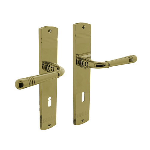 Intersteel - Langschildschildgarnitur Helena Zamak F3 Ms Bb 72mm Din L/r