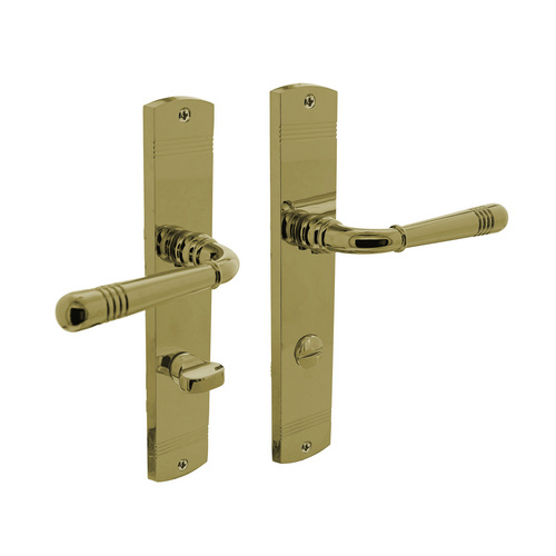 Intersteel - Langschildschildgarnitur Helena Zamak F3 Ms Wc 72mm Din L/r