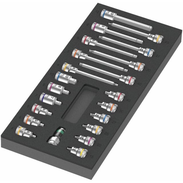9723 Schaumstoffeinlage Zyklop B 3/8" Bitnuss-Set 1, 22‑teilig, Werkzeug-Set