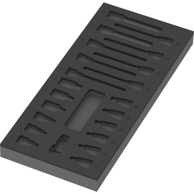 9823 Schaumstoffeinlage für Zyklop B 3/8" Bitnuss Set 1, leer